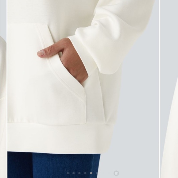 NWT Halara Hooded Drawstring  Crossover Split Sweatshirt - Picture 4 of 15